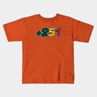 +251 Ethiopian Area Code Kids T-Shirt